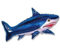 Foil balloon 24" FX - Shark, blue